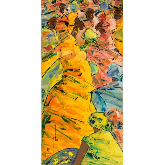 Ablade Glover, Orange Profile II, 2019, AG057