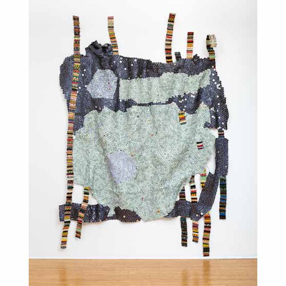 El Anatsui, Earth struggling to grow roots and leaves, 2023, EA261