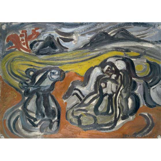 Gerald Wilde, Woman and Bird, 1949, GW74