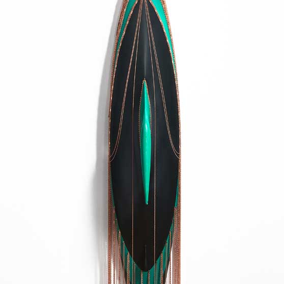 LR Vandy, Black, Green and Copper, 2019, LV057