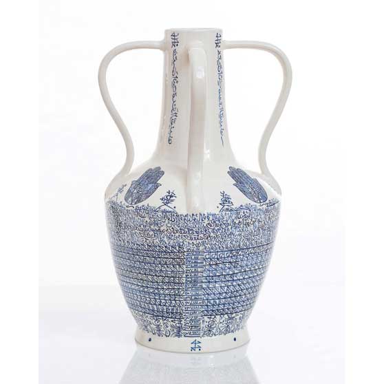 Rachid Koraïchi, From the series Lachrymatoires Bleues - Blue Lachrymatory Vases (i), 2020 RK5040