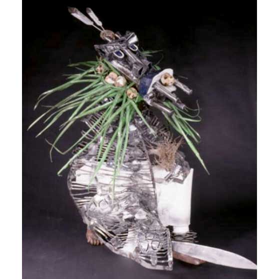 Sokari Douglas Camp, Otobo (Hippo) Masquerade, 1995, SDC048