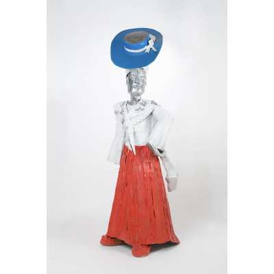 Sokari Douglas Camp, Calico Red Skirt, 2026, SDC094