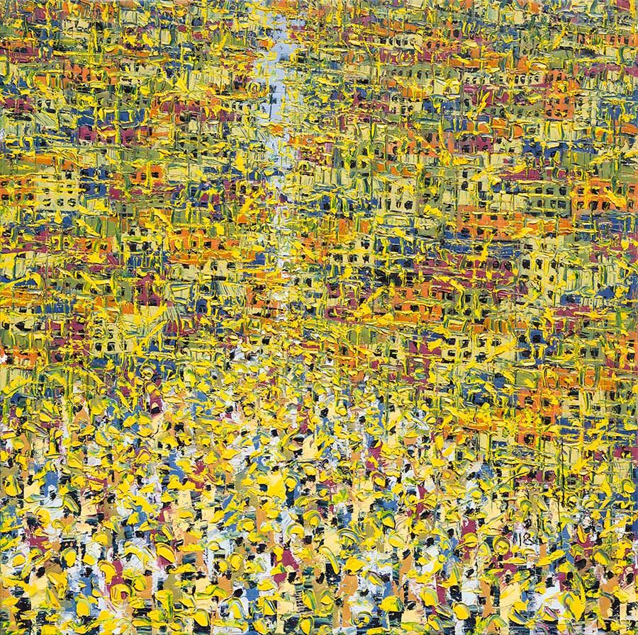 Ablade Glover, Jubilation IV 2018. Oil on canvas, 122 x 122 cm. 