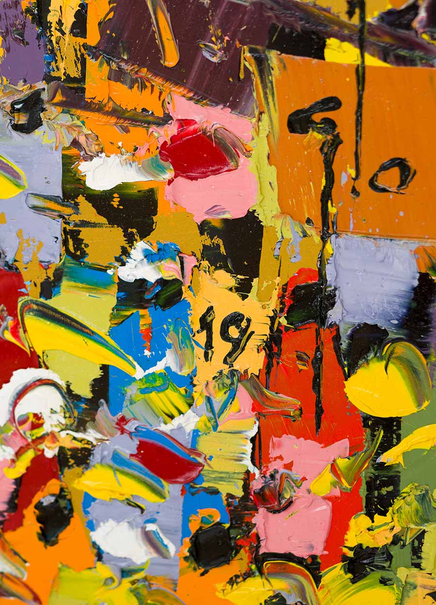 Ablade Glover, Market Scene, 2019. Oil on canvas, 122 x 152.5 cm. 
