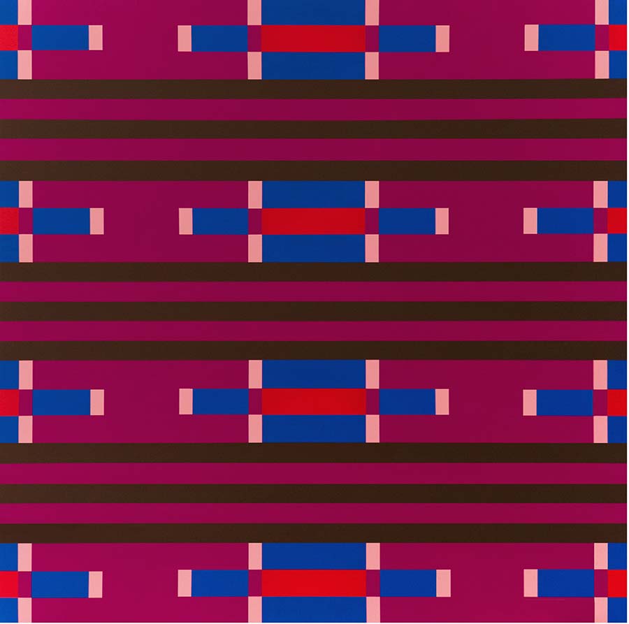 Jordan Ann Craig, Berry Baby; From Cheyenne Bag , 2020. Acrylic on canvas, 114 x 5 x 114 cm. 