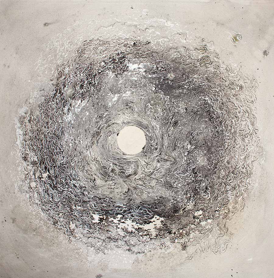 Govinda Sah 'Azad', Absence, 2011. Oil and acrylic on canvas, 80 x 80 cm. 