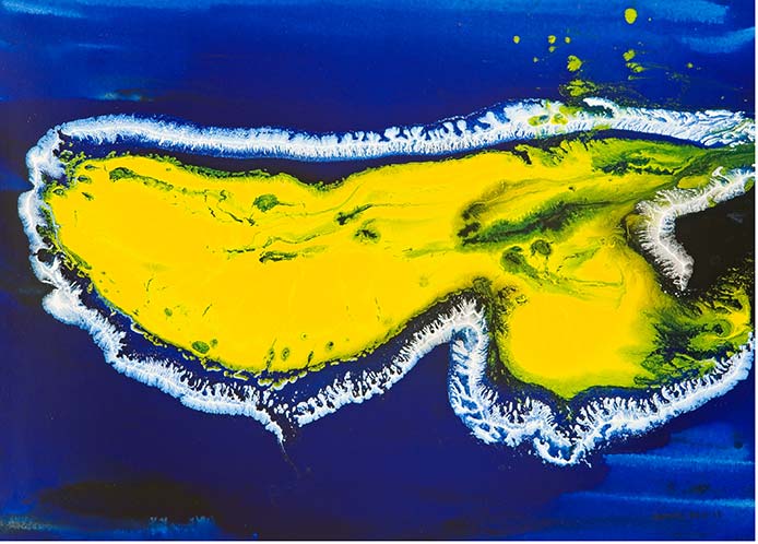Samantha Hobson, Big Reef, 2008. Acrylic on canvas, 75 x 105 cm. 