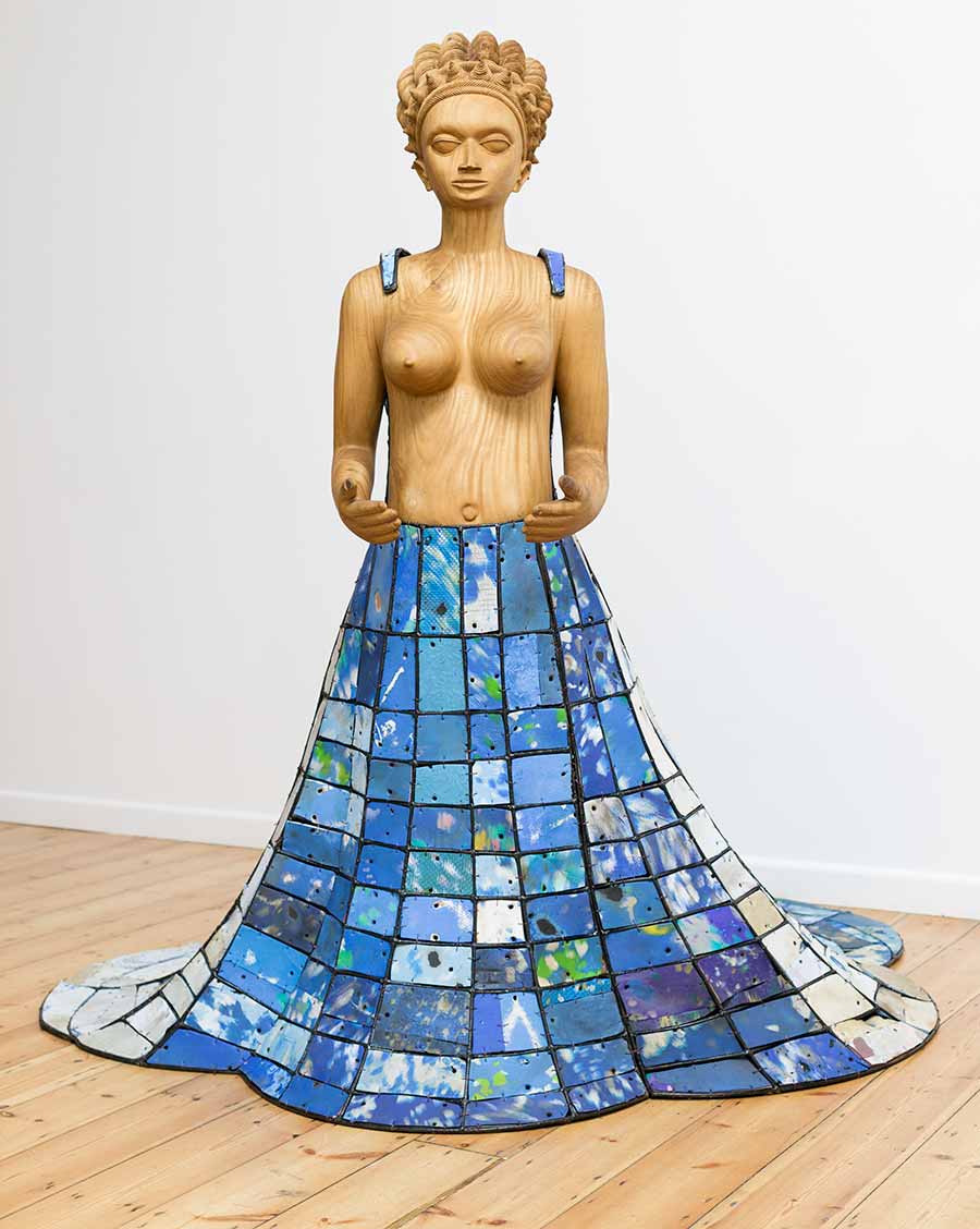 Romuald Hazoumè, Mutti, 2016. Wood, metal, plastic, 182 x 180 x 190 cm. 