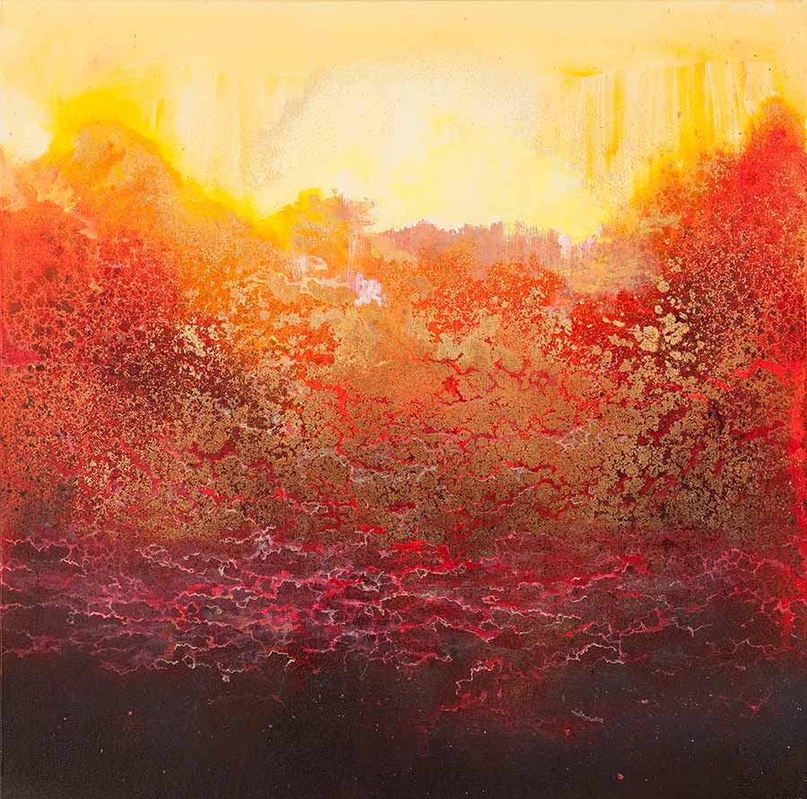 Govinda Sah ‘Azad’, Life/Light, 2013. Acrylic on canvas, 60 x 60 cm. 