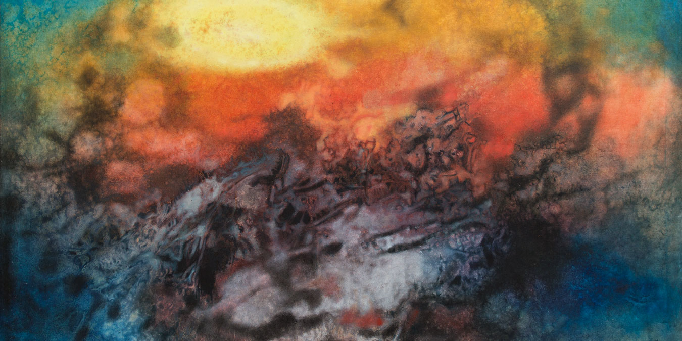 Aubrey Williams, Time and the Elements (detail), 1985. Oil on canvas, 123 x 181 cm