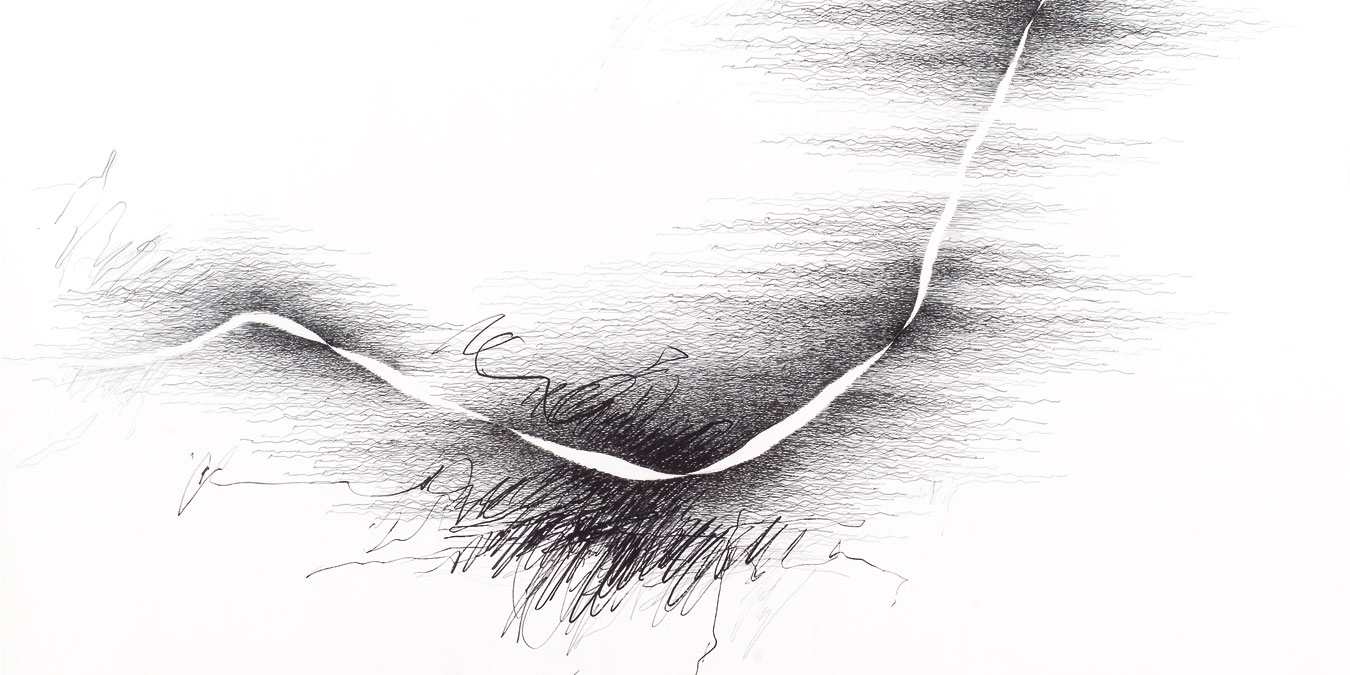 Golnaz Fathi, Untitled 30 (detail), 2014. Acrylic, pen and varnish on canvas, 146 x 128 cm.