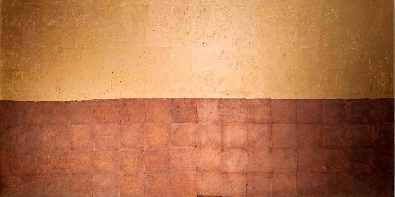 Kenji Yoshida, La Vie (detail), 2005. Oil and metals on canvas, 114 x 195 cm.