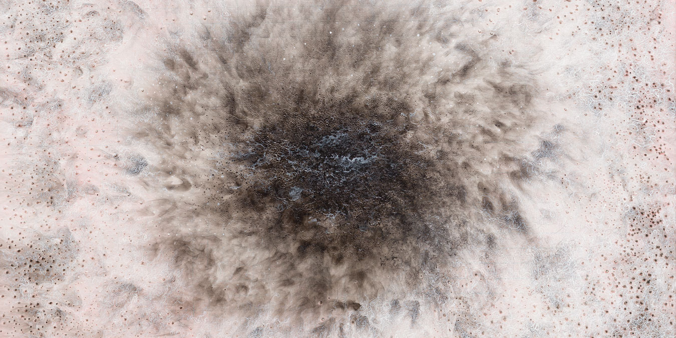 Govind Sah 'Azad', Matter/Nothing/Matter (detail), 2015. Mixed media on canvas, 160 x 180 cm.