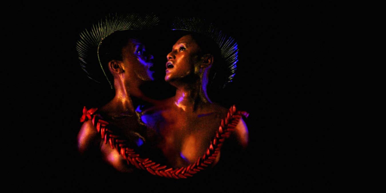 Shigeyuki Kihara, Taema ma Tlafaiga - Goddess of Tatau, Vavau Tales on Ancient Samoa series, 2004. C- print on Dibond aluminum, 69.9 x 90 cm.