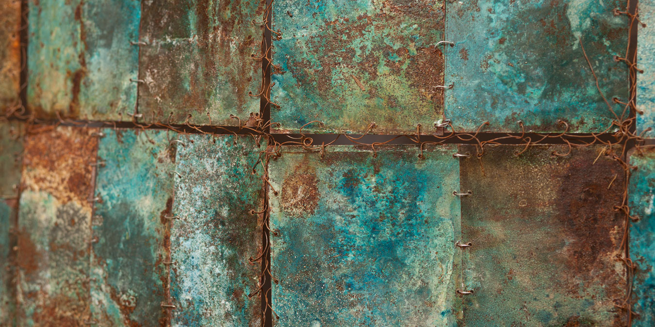 Naomi Wanjiku Gakunga, Convergence (detail), 2012. Sheet metal, stainless steel wire and galvanised steel wire, 203 x 140 cm.