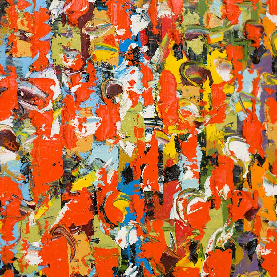 Red People III (detail), 2017. Oil on canvas, 122 x 152.5 cm.
