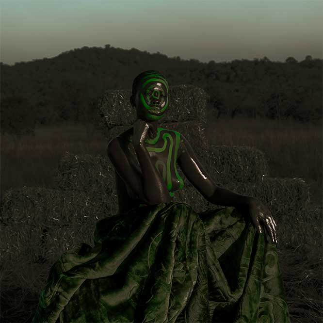 Zana Masombuka, Nges’rhodlweni: Ukurhuphula 6 (detail), 2023. Giclée print on Hahnemühle FineArt Baryta 325 gsm paper, 56 x 84 cm. Edition of 8 plus 1 artist's proof. © Zana Masombuka. Photo by John Baloy and Bontle Juku.