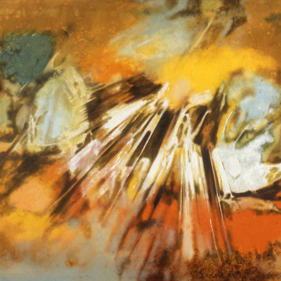 Aubrey Williams, Hymn to the Sun IX (Olmec-Maya and Now( (detail), 1984.Oil on canvas, 120 x 178 cm.