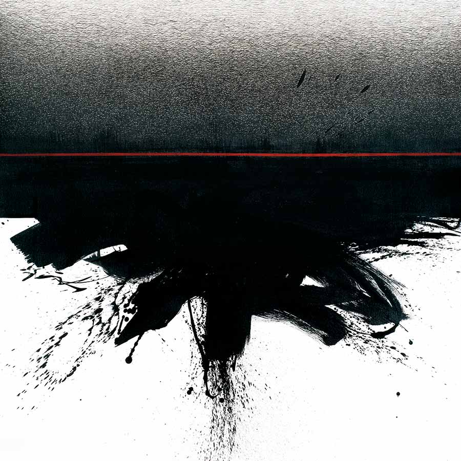 Golnaz Fathi, Untitled (25) (detail), 2013. Acrylic, pen and varnish on canvas, 146 x 128 x 5 cm.