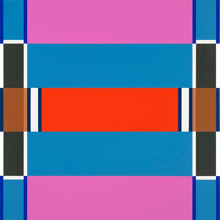 Jordan Ann Craig, Plains Plains (detail), 2021. Acrylic on canvas, 114 x 114 cm.