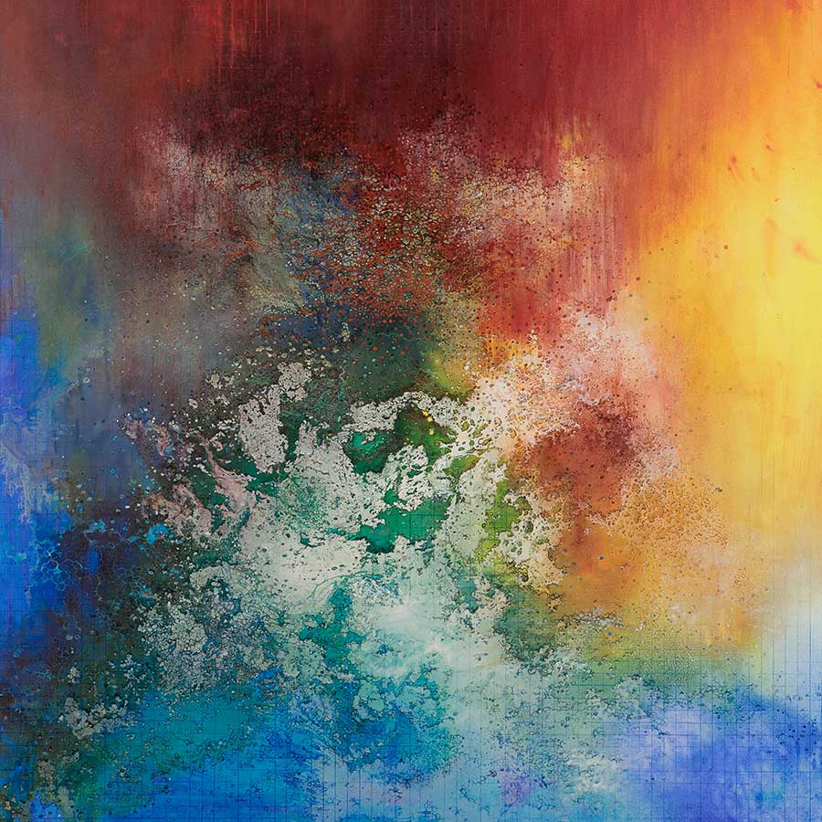 Govinda Sah 'Azad', Ethereal (detail), 2022. Oil and acrylic on canvas, 160 x 140 cm.