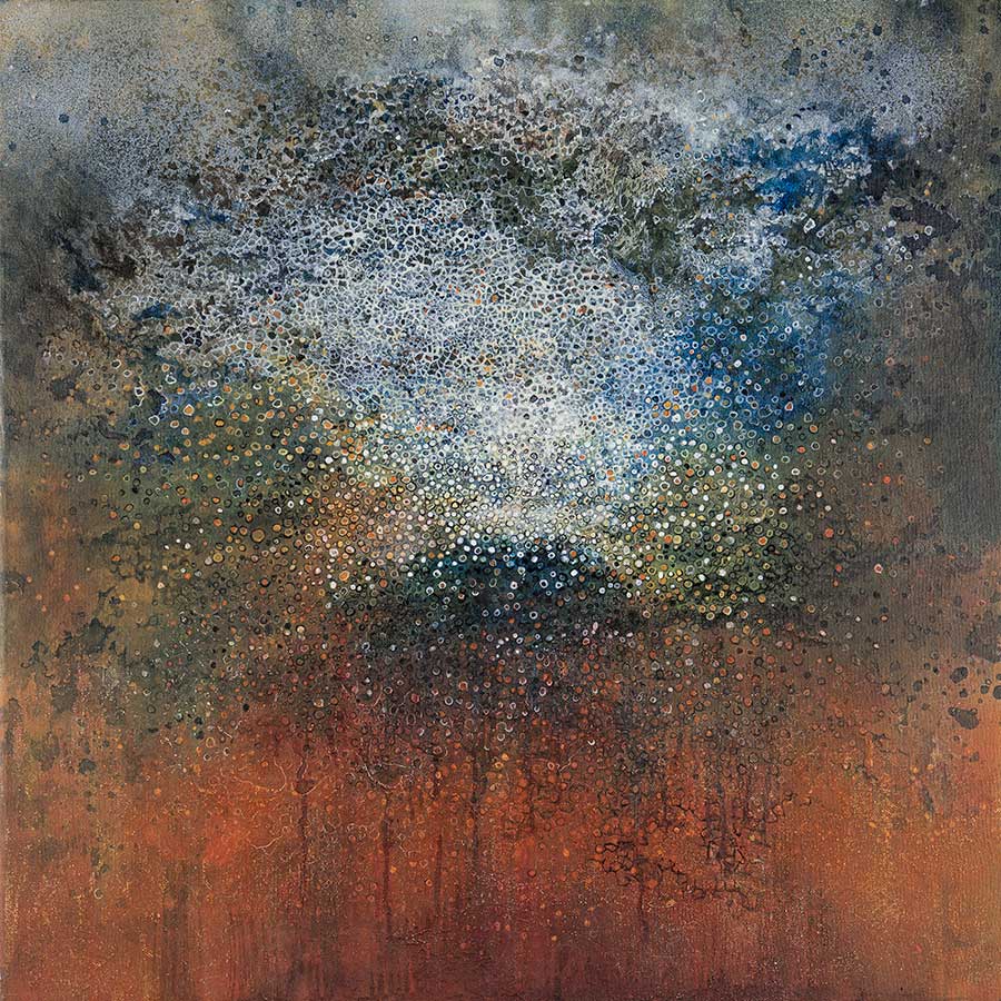 Govinda Sah 'Azad', Hill Cloud Nepal (detail), 2021. Acrylic on canvas, 61 x 61 cm.