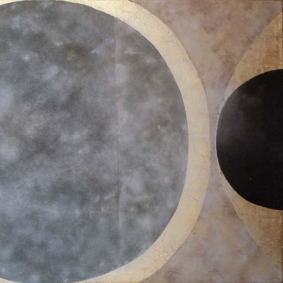 Kenji Yoshida, La Vie, 2008. Oil and metals on canvas, 114 x 195 cm.