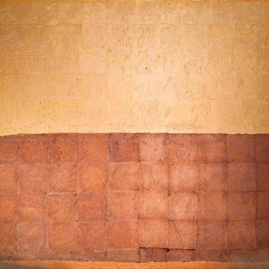 Kenji Yoshida, La Vie (detail), 2005. Oil and metals on canvas, 114 x 195 cm.