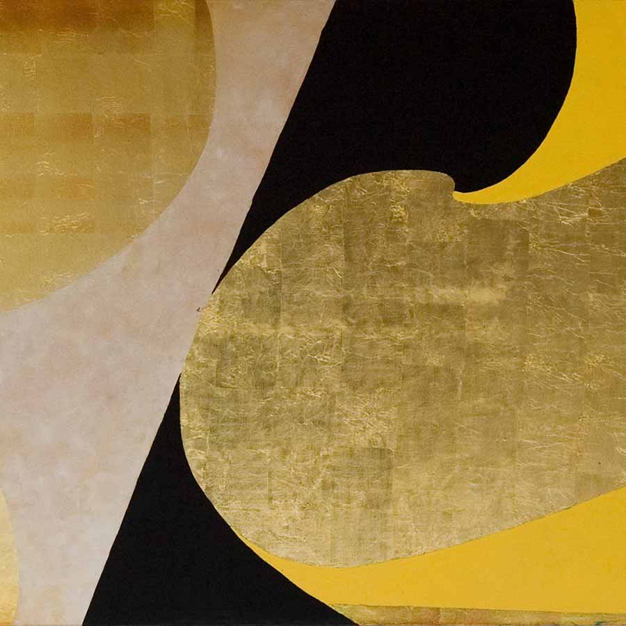 Kenji Yoshida, La Vie , 1987. Metals and oil on canvas, 163 x 130 cm.