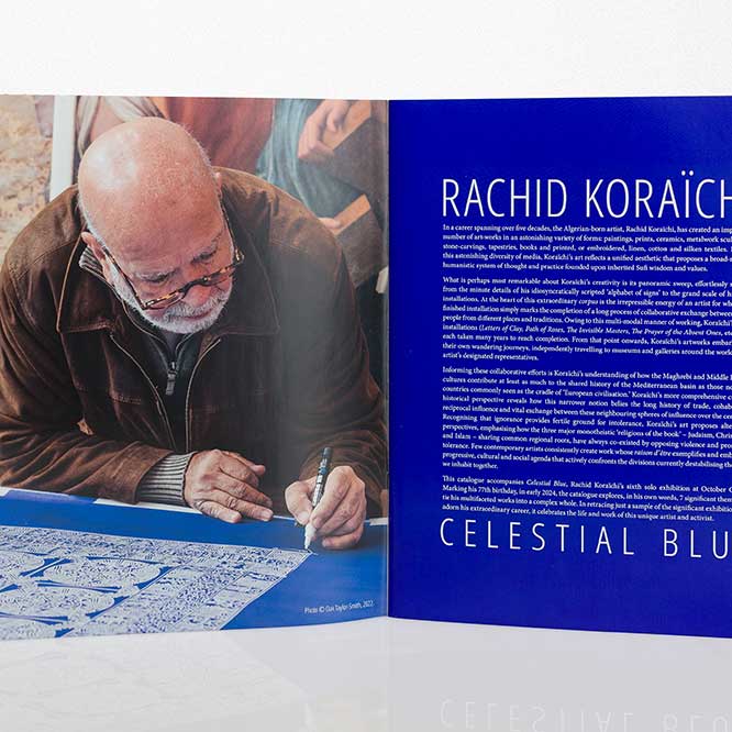 RACHID KORAÏCHI: CELESTIAL BLUE CATALOGUE AVAILABLE IN OUR STORE