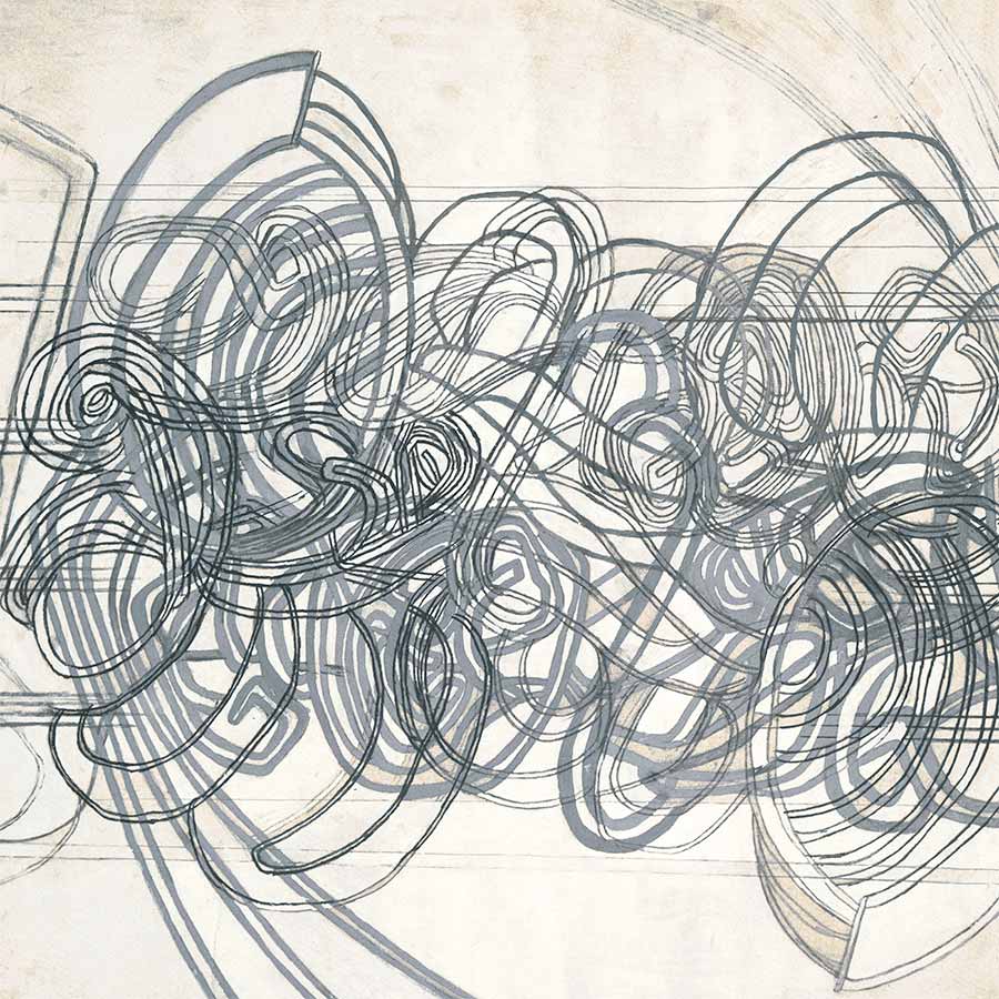 GERALD WILDE, Pompeii, c. 1976. Pastel and gouache on paper, 64 x 84 cm.