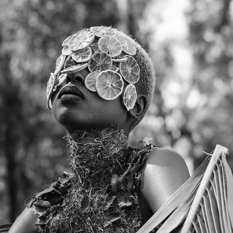 Zana Masombuka, Time: Gadesi S'khathi (detail), 2018.Edition of 10, True black and white giclée print on Hahnemühle FineArt Baryta 325 gsm paper, 84 x 56 cm.