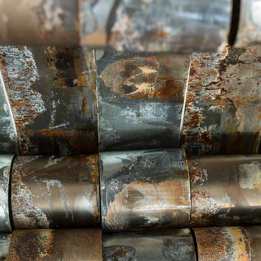 Naomi Wanjiku Gakunga, Teremko - The Descent (detail), 2017. Texturing on sheet metal, 276.86 x 142.24 x 182.88 cm.