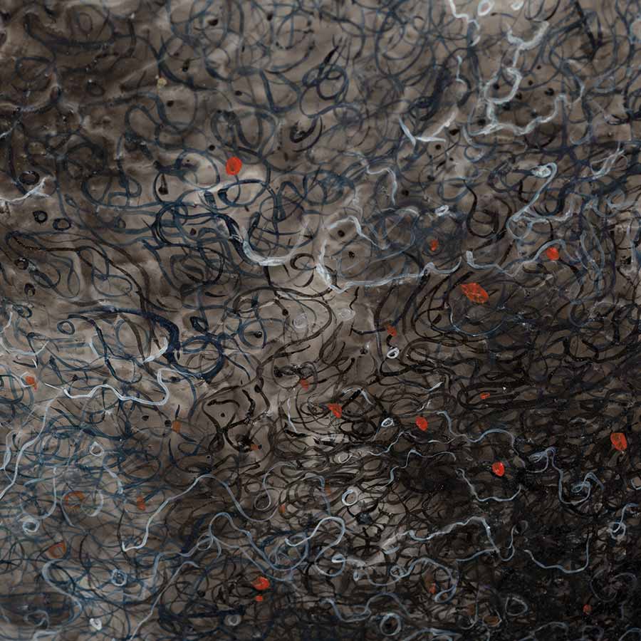 Govinda 'Sah' Azad, Nothing/All/Matter, 2016. Mixed media on canvas, 120 x 110 cm.