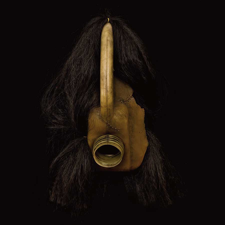 Romuald Hazoumè, La Mère Cotivet, 2001. Found objects, 44 x 15 x 12 cm.