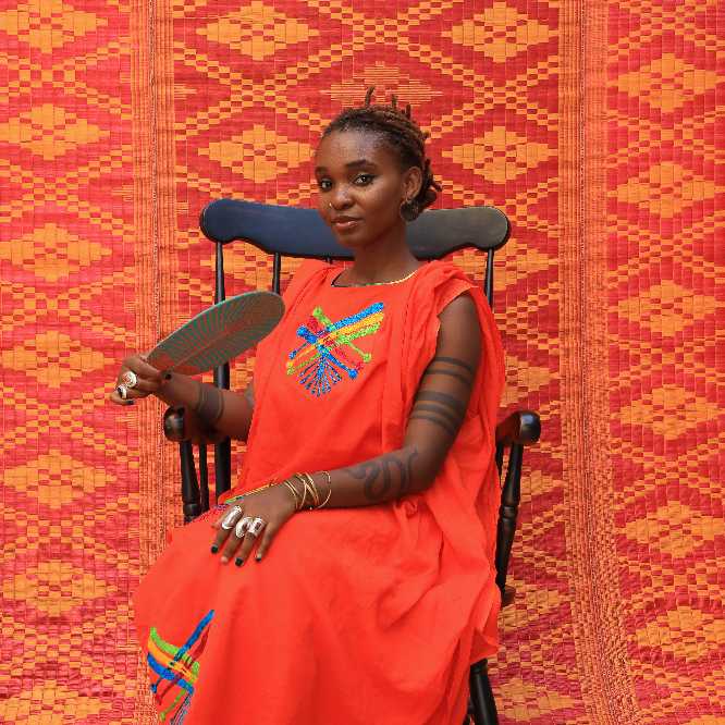 Djibril Dramé, Ndewendeul Series: Nzinga (detail), 2022. Giclée print on Hahnemühle FineArt Baryta 325 gsm paper, 84 x 56 cm.