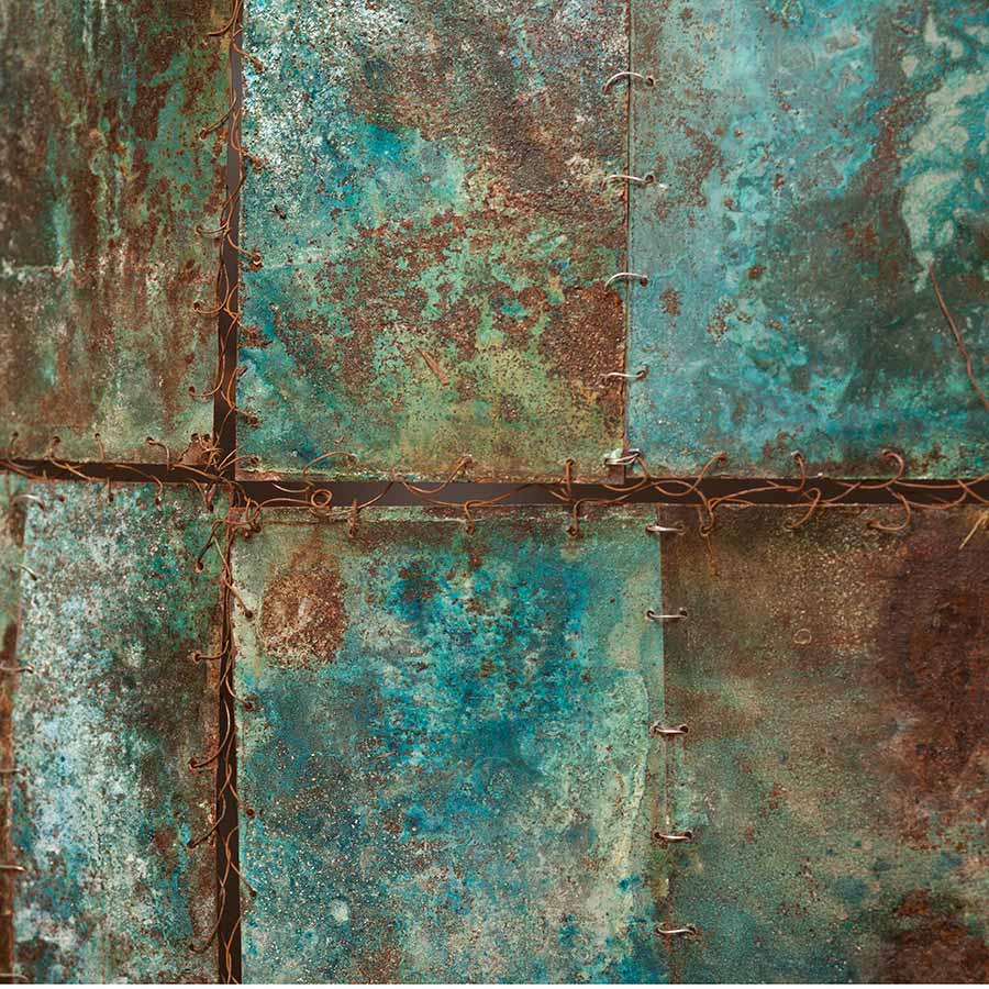 Naomi Wanjiku Gakunga, Convergence (detail), 2012. Sheet metal, stainless steel wire and galvanised steel wire, 203 x 140 cm.